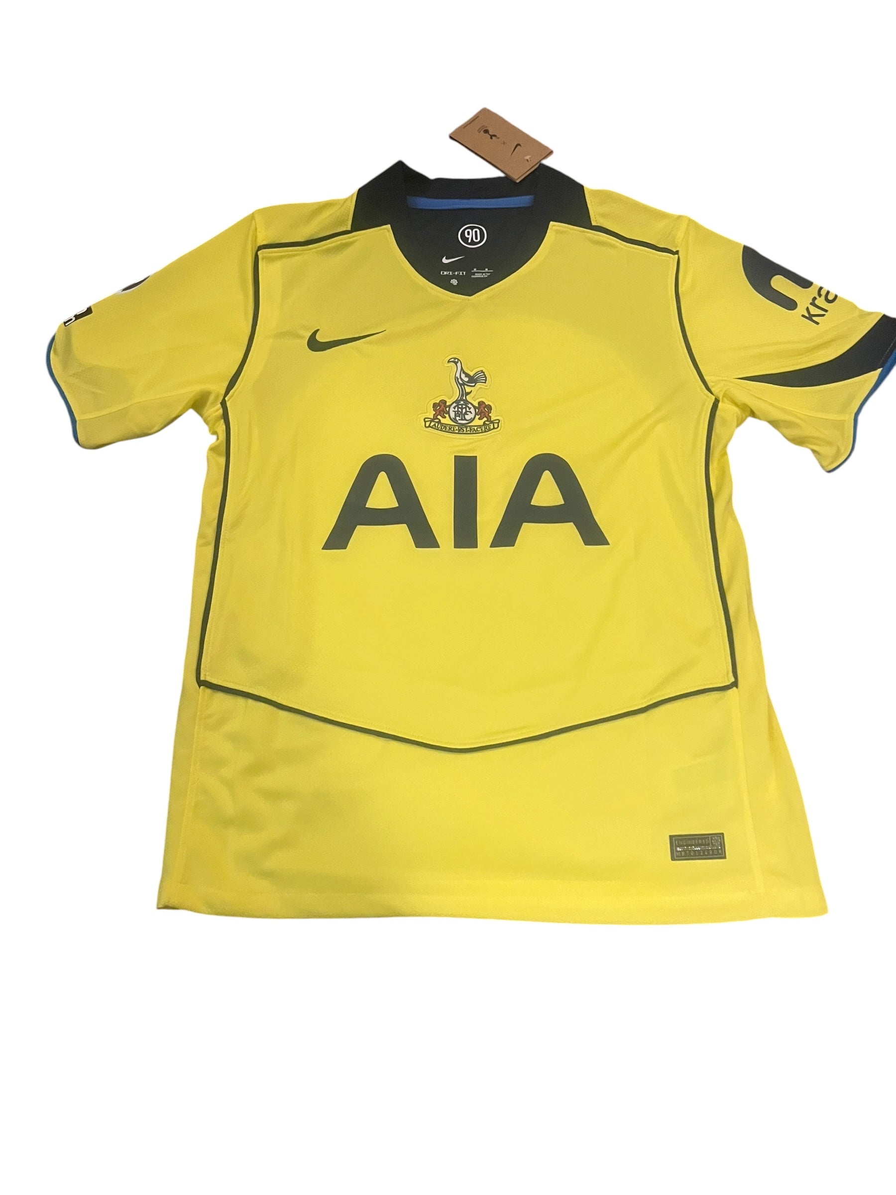 rm memorabilia Tottenham Hotspur Romero away football shirt in yellow with black details and club crest